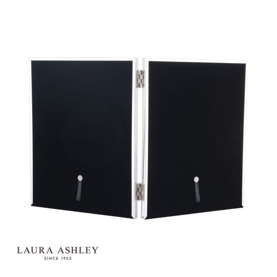 Där Lighting Laura Ashley Boxed Double Photo Frame Polished Silver 5x7 Inch