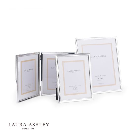 Där Lighting Laura Ashley Boxed Double Photo Frame Polished Silver 5x7 Inch
