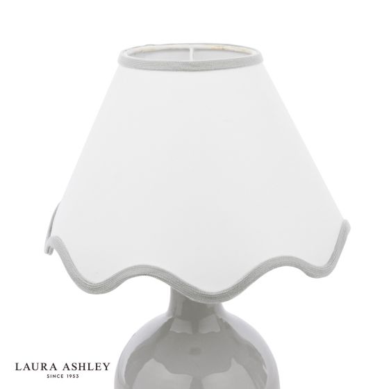 Där Lighting Laura Ashley Bramhope Table Lamp Grey Ceramic With Shade