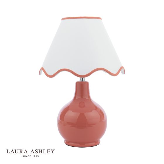 Där Lighting Laura Ashley Bramhope Table Lamp Terracotta With Shade
