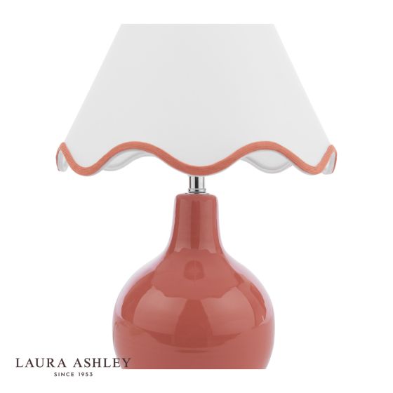 Där Lighting Laura Ashley Bramhope Table Lamp Terracotta With Shade