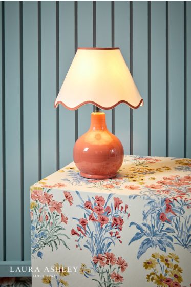 Där Lighting Laura Ashley Bramhope Table Lamp Terracotta With Shade