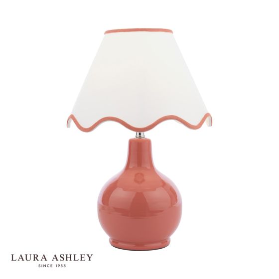 där lighting Laura Ashley Bramhope Table Lamp Terracotta With Shade
