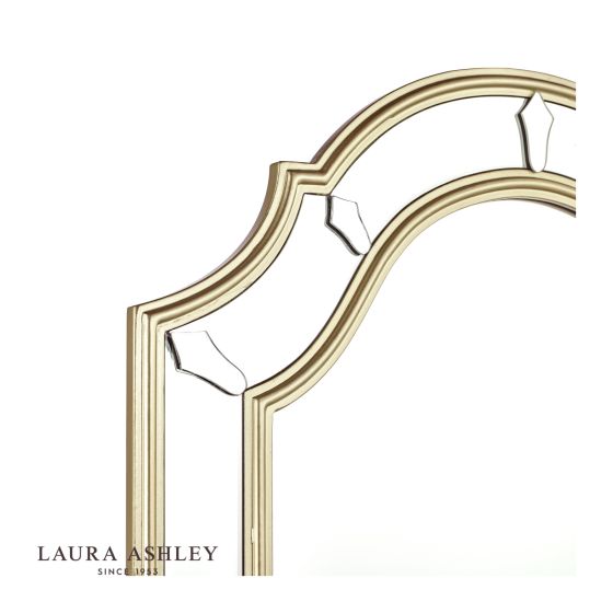 Där Lighting Laura Ashley Braxton Rectangle Mirror With Champagne Edging 102 X 71cm