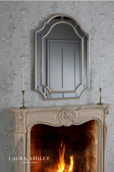Där Lighting Laura Ashley Braxton Rectangle Mirror With Champagne Edging 102 X 71cm