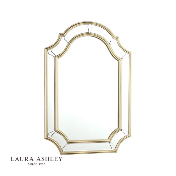 där lighting Laura Ashley Braxton Rectangle Mirror With Champagne Edging 102 x 71cm