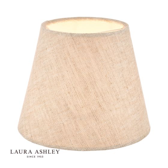 där lighting Laura Ashley Bray Shade Natural Linen 14cm/5 inch