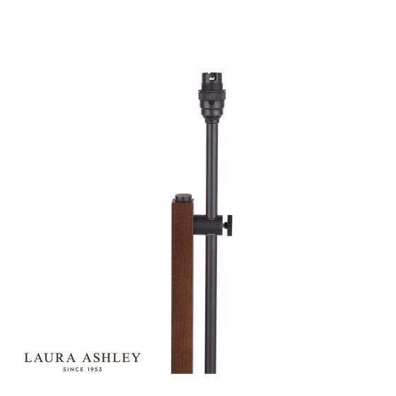 Där Lighting Laura Ashley Burdale Adjustable Floor Lamp Dark Wood & Industrial Brass Base Only