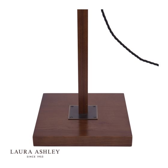 Där Lighting Laura Ashley Burdale Adjustable Floor Lamp Dark Wood & Industrial Brass Base Only