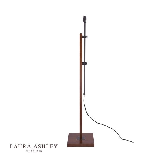 där lighting Laura Ashley Burdale Adjustable Floor Lamp Dark Wood & Industrial Brass Base Only