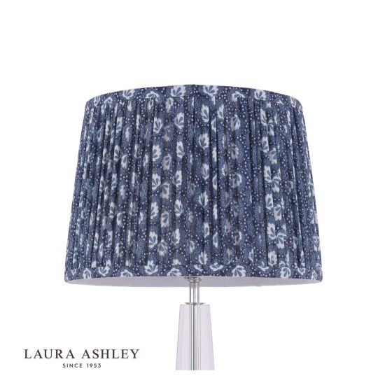 Där Lighting Laura Ashley Calcot Pleated Tapered Drum Shade Blue 30.5cm/12 Inch