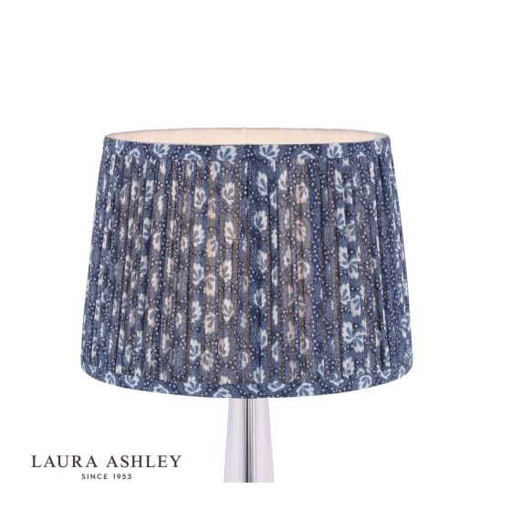 där lighting Laura Ashley Calcot Pleated Tapered Drum Shade Blue 30.5cm/12 Inch