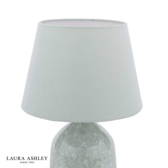 Där Lighting Laura Ashley Campion Table Lamp Blue Ceramic With Shade