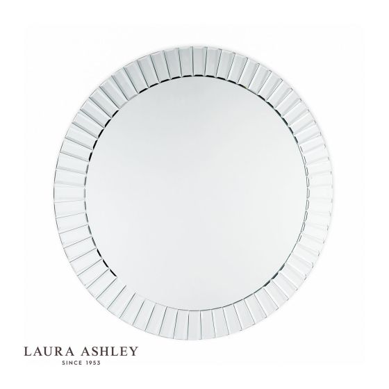 där lighting Laura Ashley Capri Large Bevelled Round Mirror 100cm