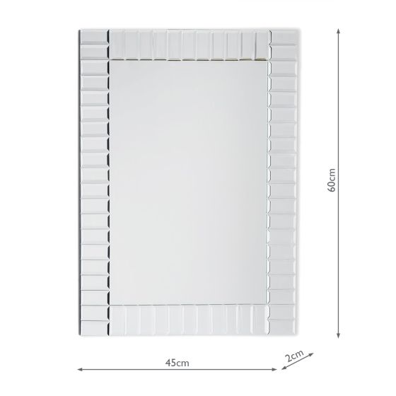 Där Lighting Laura Ashley Capri Small Rectangle Bevelled Mirror 60 X 45cm