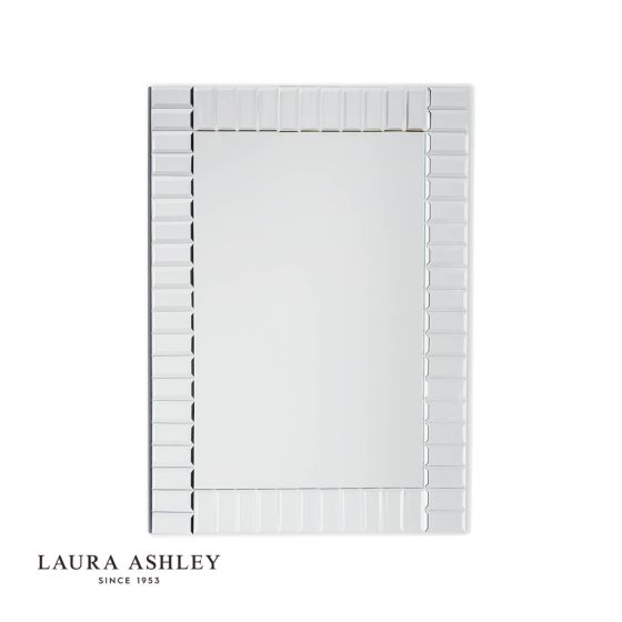 där lighting Laura Ashley Capri Small Rectangle Bevelled Mirror 60 x 45cm