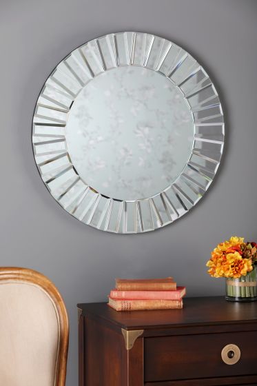 Där Lighting Laura Ashley Capri Small Round Bevelled Mirror 60cm