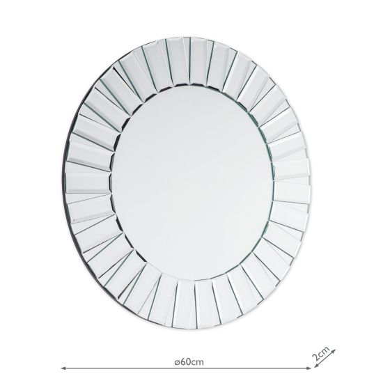 Där Lighting Laura Ashley Capri Small Round Bevelled Mirror 60cm