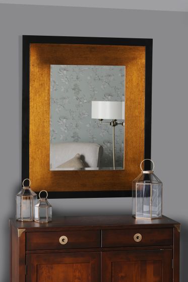 Där Lighting Laura Ashley Cara Large Rectangle Mottled Bronze Mirror 114 X 94cm