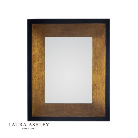 där lighting Laura Ashley Cara Large Rectangle Mottled Bronze Mirror 114 x 94cm