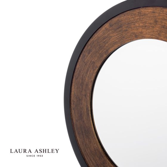 Där Lighting Laura Ashley Cara Mirror Mottled Bronze 60cm