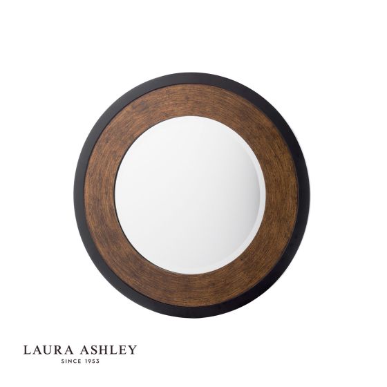 där lighting Laura Ashley Cara Mirror Mottled Bronze 60cm
