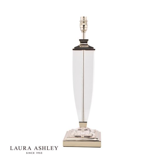 Där Lighting Laura Ashley Carson Large Table Lamp Polished Nickel & Crystal Base Only