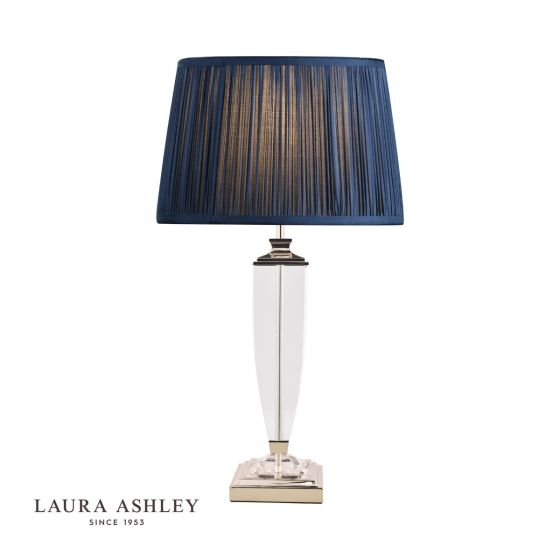 där lighting Laura Ashley Carson Large Table Lamp Polished Nickel & Crystal Base Only