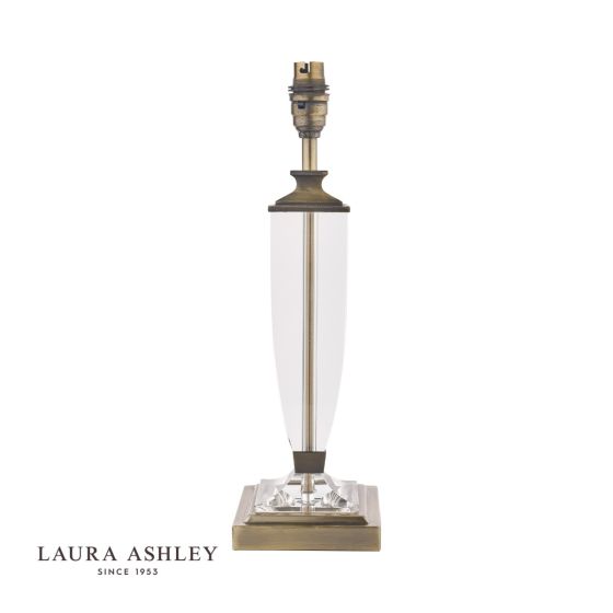 Där Lighting Laura Ashley Carson Medium Table Lamp Antique Brass & Crystal Base Only