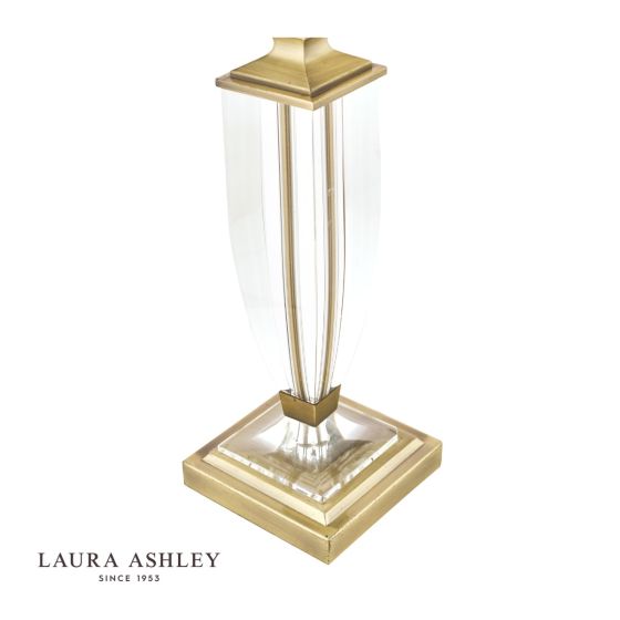 Där Lighting Laura Ashley Carson Medium Table Lamp Antique Brass & Crystal Base Only
