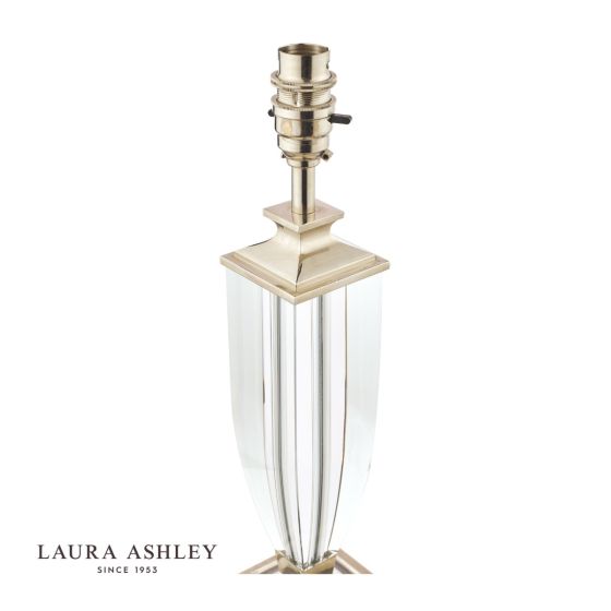 Där Lighting Laura Ashley Carson Medium Table Lamp Polished Nickel & Crystal Base Only