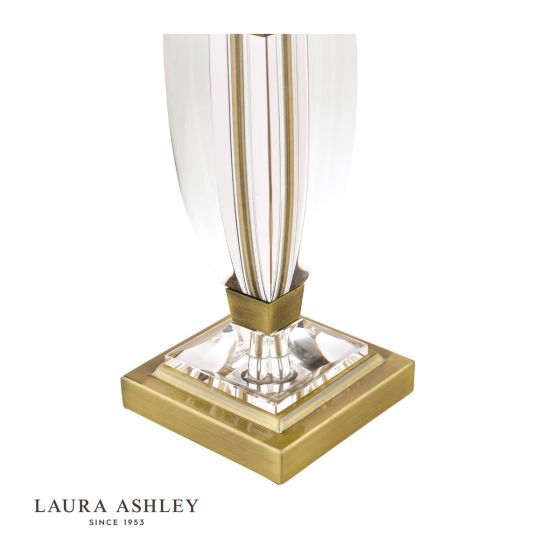 Där Lighting Laura Ashley Carson Small Table Lamp Antique Brass & Crystal Base Only