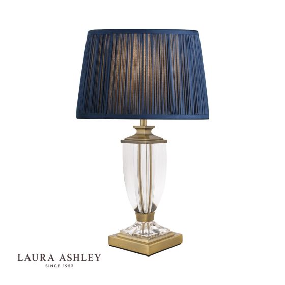 där lighting Laura Ashley Carson Small Table Lamp Antique Brass & Crystal Base Only
