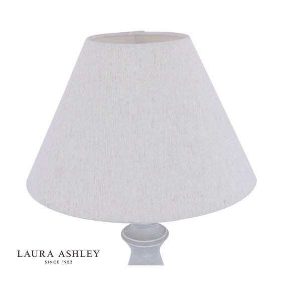 Där Lighting Laura Ashley Chedworth Table Lamp Concrete & Polished Nickel With Shade