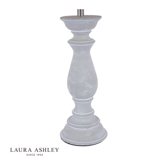 Där Lighting Laura Ashley Chedworth Table Lamp Concrete & Polished Nickel With Shade