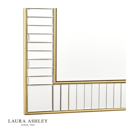 Där Lighting Laura Ashley Clemence Square Mirror Gold Leaf 90cm