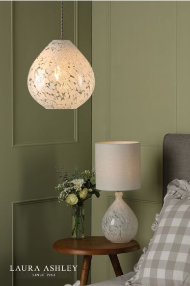 Där Lighting Laura Ashley Confetti Easy Fit Pendant White Art Glass And Polished Chrome