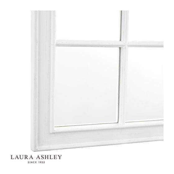 Där Lighting Laura Ashley Coombs Rectangle Mirror Distressed Ivory 120 X 56cm