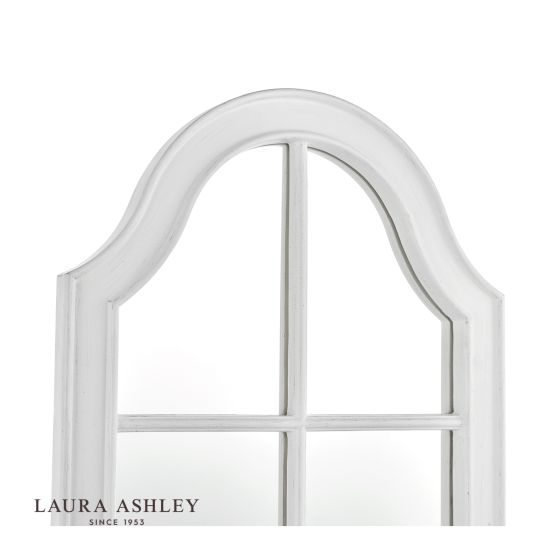 Där Lighting Laura Ashley Coombs Rectangle Mirror Distressed Ivory 120 X 56cm