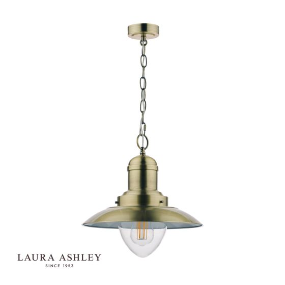 Där Lighting Laura Ashley Corbridge Pendant Antique Brass
