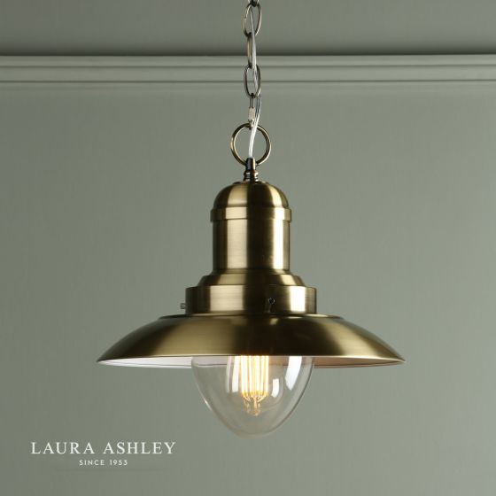 Där Lighting Laura Ashley Corbridge Pendant Antique Brass