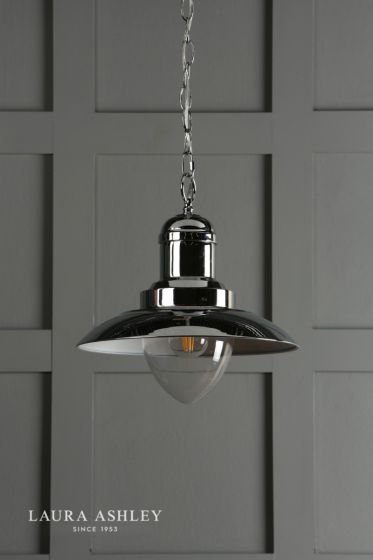 Där Lighting Laura Ashley Corbridge Pendant Polished Chrome