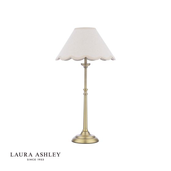Där Lighting Laura Ashley Cordwell Table Lamp Matt Antique Brass With Shade