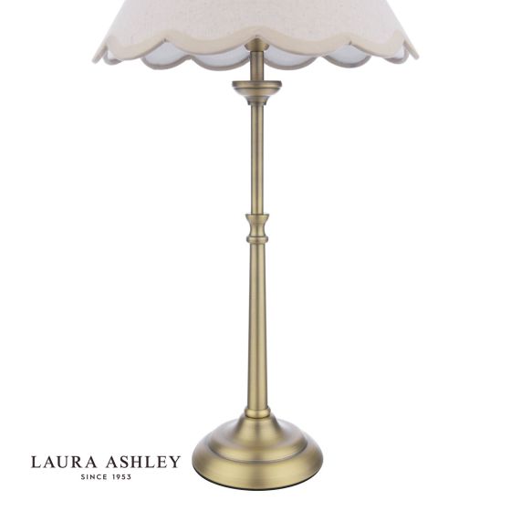 Där Lighting Laura Ashley Cordwell Table Lamp Matt Antique Brass With Shade
