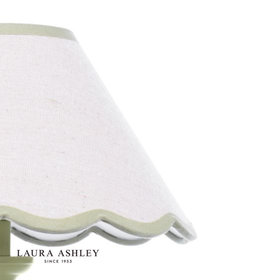 Där Lighting Laura Ashley Cordwell Table Lamp Matt Green With Shade