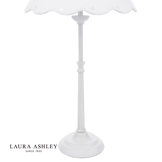 Där Lighting Laura Ashley Cordwell Table Lamp Matt White With Shade