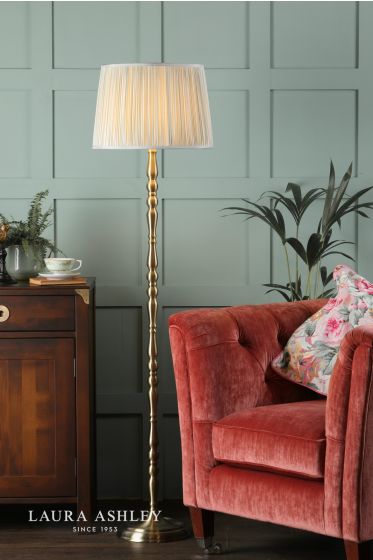 Där Lighting Laura Ashley Corey Floor Lamp Antique Brass Base Only