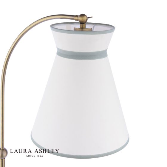 Där Lighting Laura Ashley Dearham Floor Lamp Antique Brass With Shade