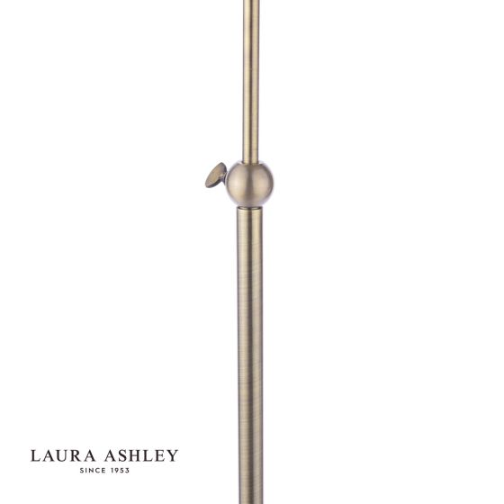 Där Lighting Laura Ashley Dearham Floor Lamp Antique Brass With Shade