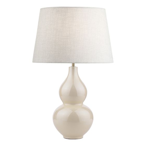 Där Lighting Laura Ashley Delphine Table Lamp Iridised And Antique Brass Base Only